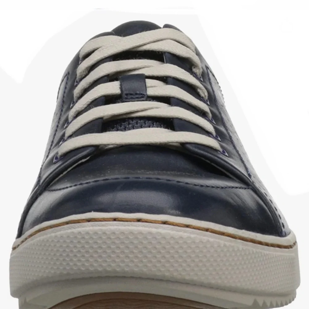 Clarks Men's Niven Life Oxford Navy Blue Leather Sneakers 12 - Picture 4 of 15
